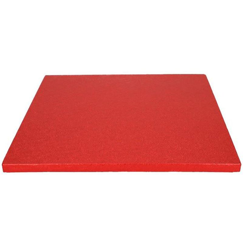 Tortenplatte Kuchenplatte Quadrat Rot 30cm